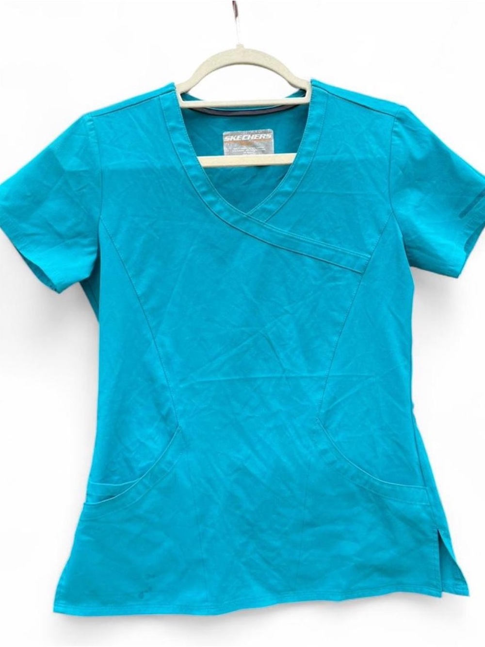 Skechers Teal Short Sleeve V-Neck Scrub Top